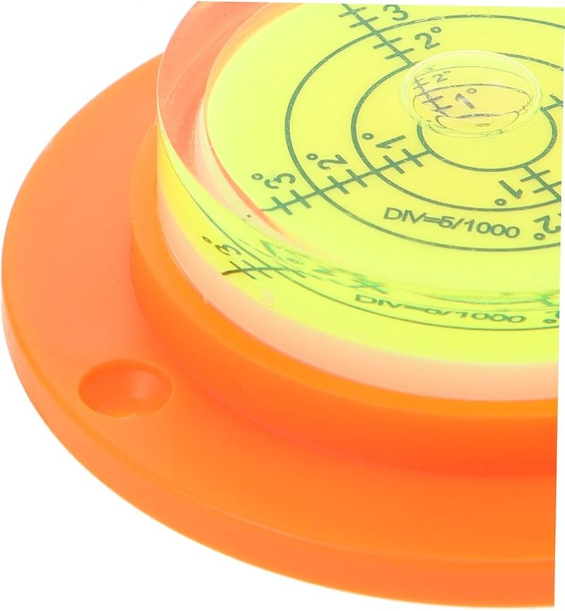 Orange Cylindrical Level Frame Bubble Level 6X6X1.5CM for Precise Construction - Image 4